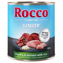 Rocco Junior 6 x 800 g - Geflügel mit Wild & Reis