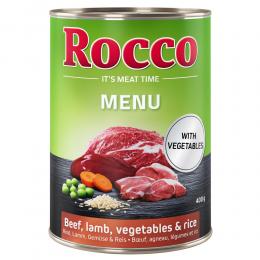 Rocco Menü 6 x 400 g - Rind mit Lamm, Gemüse & Reis