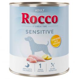 Rocco Sensitive 6 x 400 g / 800 g Neue Rezeptur - 6 x 800 g: Huhn mit Kartoffeln