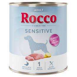Rocco Sensitive 6 x 400 g / 800 g Neue Rezeptur - 6 x 800 g: Truthahn mit Kartoffeln