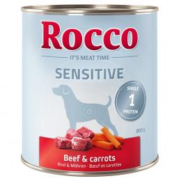 Rocco Sensitive 6 x 800 g - Rind & Möhren