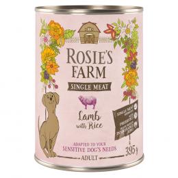 Rosie's Farm Single Meat Adult 6 x 395 g - Lamm & Reis