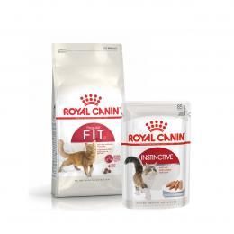 ROYAL CANIN FIT Trockenfutter 10kg + INSTINCTIVE Nassfutter 48x85g