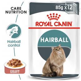 ROYAL CANIN HAIRBALL CARE Katzennahrung trocken gegen Haarballenbildung Gravy 48x85g