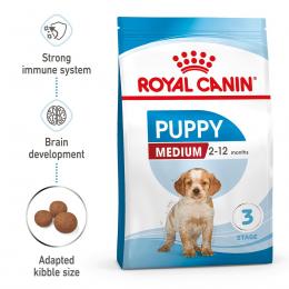 ROYAL CANIN MEDIUM Puppy Trockenfutter für Welpen mittelgroßer Hunderassen 15kg
