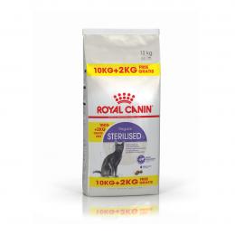 ROYAL CANIN STERILISED Trockenfutter für kastrierte Katzen 10kg+2kg gratis