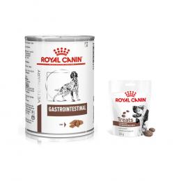 Royal Canin Veterinary Canine Gastrointestinal + 3 x 230 g Snacks gratis! - 12 x 400 g Mousse