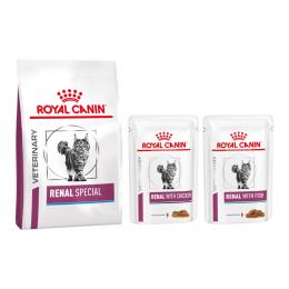 Royal Canin - Veterinary Diet Mixpaket -  Renal Special Feline (4 kg + 12 x 85 g)