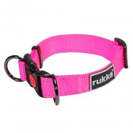 Rukka® Bliss Neon Halsband, pink - Größe L: 45 - 70 cm Halsumfang, B 30 mm