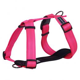 Rukka® Form Neon Geschirr, pink - Größe L: 80 - 130 cm Brustumfang, 40 mm breit