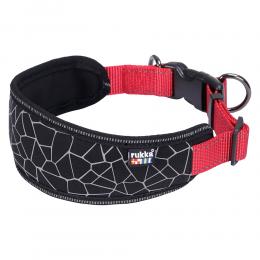 Rukka® Halsband Cube Soft, rot / schwarz - Größe S: 30 - 40 cm Halsumfang, 20 mm breit