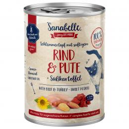 Sanabelle Schlemmertopf mit Rind & Pute 6x380g