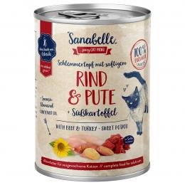 Sanabelle Schlemmertopf mit Rind und Pute 6x380g