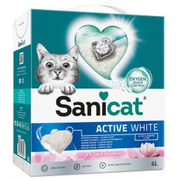Sanicat Active White Lotus-Blüte Katzenstreu - Sparpaket: 3 x 6 l
