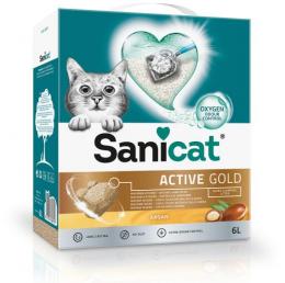 Sanicat Klumpende Katzenstreu Active Gold Argan 6 L