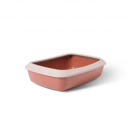 SAVIC Katzentoilette Iriz mit Rand weiß/toskana 42 cm