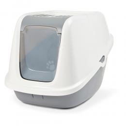 Savic Katzentoilette Nestor Giant - weiß / kühles Grau