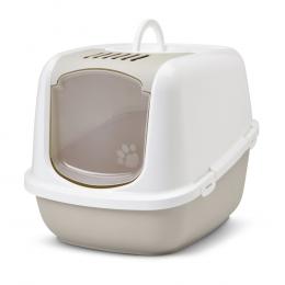 Savic Katzentoilette Nestor Jumbo - Toilette mocca/weiß + 2 extra Filter + 6 Bag it up