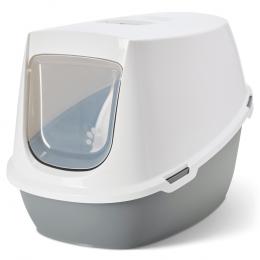 Savic Katzentoilette Robin Jumbo - Toilette hellgrau/weiß + 2 extra Filter + 6 Bag it up
