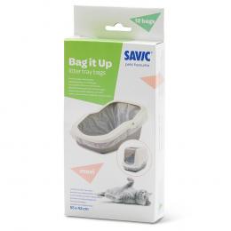 Savic Rincon Ecktoilette mit Rand - Bag it Up Litter Tray Bags, Maxi, 12 Stück