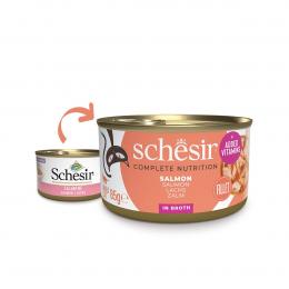 Schesir Cat Complete Lachs in Brühe 12x85 g