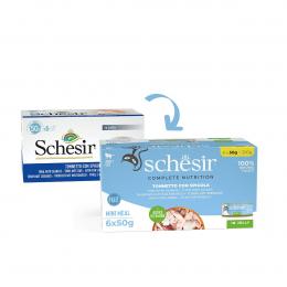 Schesir Cat Complete Thunfisch mit Wolfsbarsch Jelly 6x50 g