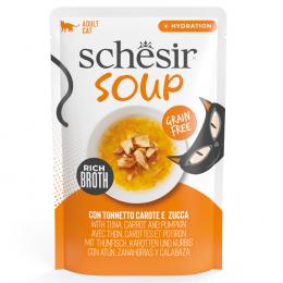 Schesir Cat Soup 12 x 40 g - Thunfisch, Karotten und Kürbis