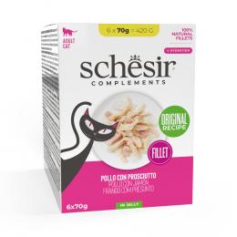 Schesir Complements Filet in Gelee 6 x 70 g - Huhn mit Schinken