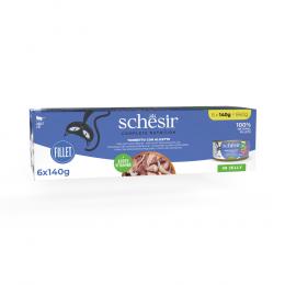 Schesir Complete Nutrition Filet in Gelee 6 x 140 g - Thunfisch mit Weißfisch