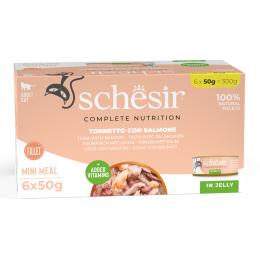 Schesir Complete Nutrition Filet in Gelee 6 x 50 g - Thunfisch mit Lachs