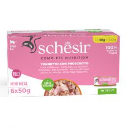 Schesir Complete Nutrition Filet in Gelee 6 x 50 g - Thunfisch mit Schinken