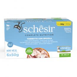 Schesir Complete Nutrition Filet in Gelee 6 x 50 g - Thunfisch mit Wolfsbarsch