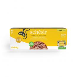 Schesir Complete Nutrition Filet in Gelee 6 x 85 g in Dosen - Thunfisch mit Surimi