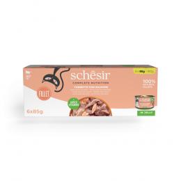 Schesir Complete Nutrition Filet in Gelee 6 x 85 g - Thunfisch mit Lachs