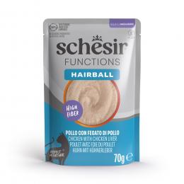 Schesir Functions Mousse 12 x 70 g - Hairballs Huhn & Hühnerleber