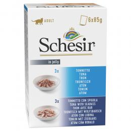 Angebot für Schesir Jelly Pouch 6 x 85 g - Mix Thunfisch + Thunfisch mit Wolfsbarsch - Kategorie Katze / Katzenfutter nass / Schesir / Schesir in Gelee.  Lieferzeit: 1-2 Tage -  jetzt kaufen.