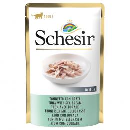 Schesir Jelly Pouch 6 x 85 g - Thunfisch mit Goldbrasse