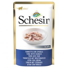 Schesir Jelly Pouch 6 x 85 g - Thunfisch mit Wolfsbarsch