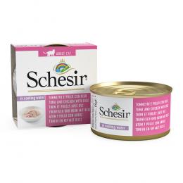 Schesir Natural mit Reis 6 x 85 g - Hühnerfilet & Rinderfilet mit Reis