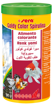 Sera Sera Goldy Farbe Spirulina Goldfisch Farbgranulat 20 Gr