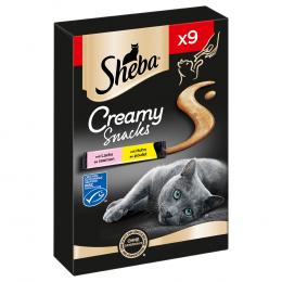 Sheba Creamy Snacks - Huhn und Lachs (63 x 12 g)