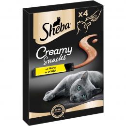 SHEBA® Creamy Snacks mit Huhn 4x12g