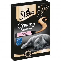 SHEBA® Creamy Snacks mit Lachs 4x12g