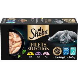 SHEBA Filets Multipack Schale 3 Variet. 6x6x60g