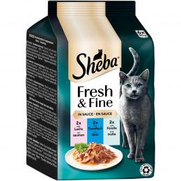 Sheba Fresh und Fine Sauce Lachs, Thunfisch und Forelle 6x50 g
