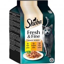 Sheba Fresh und Fine Sauce mit Huhn, Truthahn und Ente 36x50 g