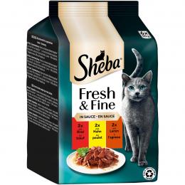 Sheba Fresh und Fine Sauce Rind, Huhn und Lamm 36x50 g