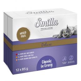Smilla Deluxe Frischebeutel Häppchen in Sauce mit Gemüse - 96 x 85 g