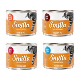 Smilla Katzenfutter nass Probiermix - Geflügeltöpfchen (6 x 200 g)