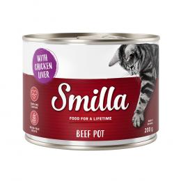 Angebot für Smilla Rindtöpfchen 6 x 200 g - Rind mit Hühnerleber - Kategorie Katze / Katzenfutter nass / Smilla / Smilla Rindtöpfchen.  Lieferzeit: 1-2 Tage -  jetzt kaufen.